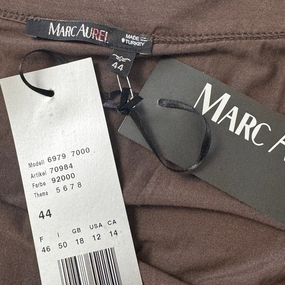 Marc Aurel Brown Midi Capsule Dress 12 Stretch Minimalist Casual Elevated Basic - Picture 13 of 17